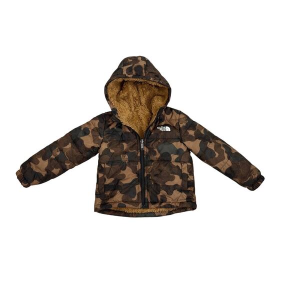The North Face Reversible Mt Chimbo Camo Full-Zip Hooded Jacket Size Youth 3 - Picture 1 of 5